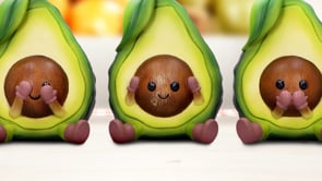 Three Wise Avocados 8.5cm Resin Statues 10