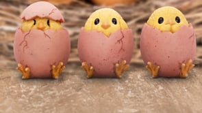 Three Wise Chicks 6.7cm Resin Figurines 10