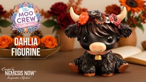 Moo Crew Dahlia Black Flower Cow 10.8cm 9