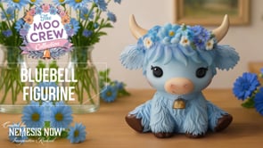 Bluebell Blue Flower Cow Figurine 10.8cm 9