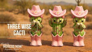 Three Wise Cacti 9.5cm Resin Figurine Set 10