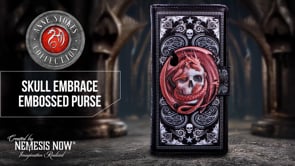 Skull Embrace Embossed Purse by Anne Stokes 18.5cm 8