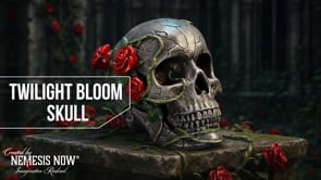Twilight Bloom Gothic Skull Figurine 15.6cm 9