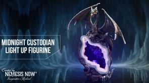 Midnight Custodian Light Up Dragon Figurine Geode 20.5cm 9