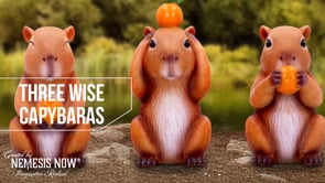 Three Wise Capybaras 10.5cm Resin Statues 9