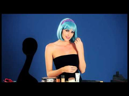 Fever Elise Wig Adult Pastel Pink Sleek Bob with Fringe 3