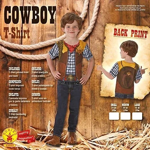 Cowboy T Shirt Boys Wild West Costume 4