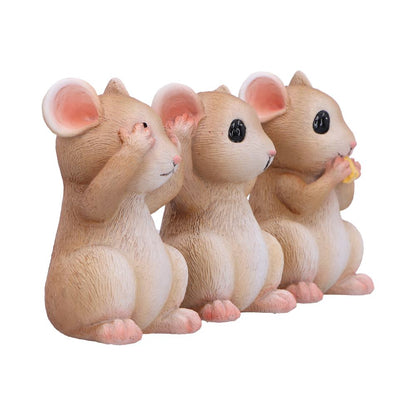 Three Wise Mice Figurines 9cm 4