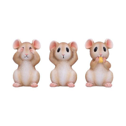 Three Wise Mice Figurines 9cm 1