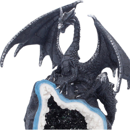 Midnight Custodian Light Up Dragon Figurine Geode 20.5cm 5