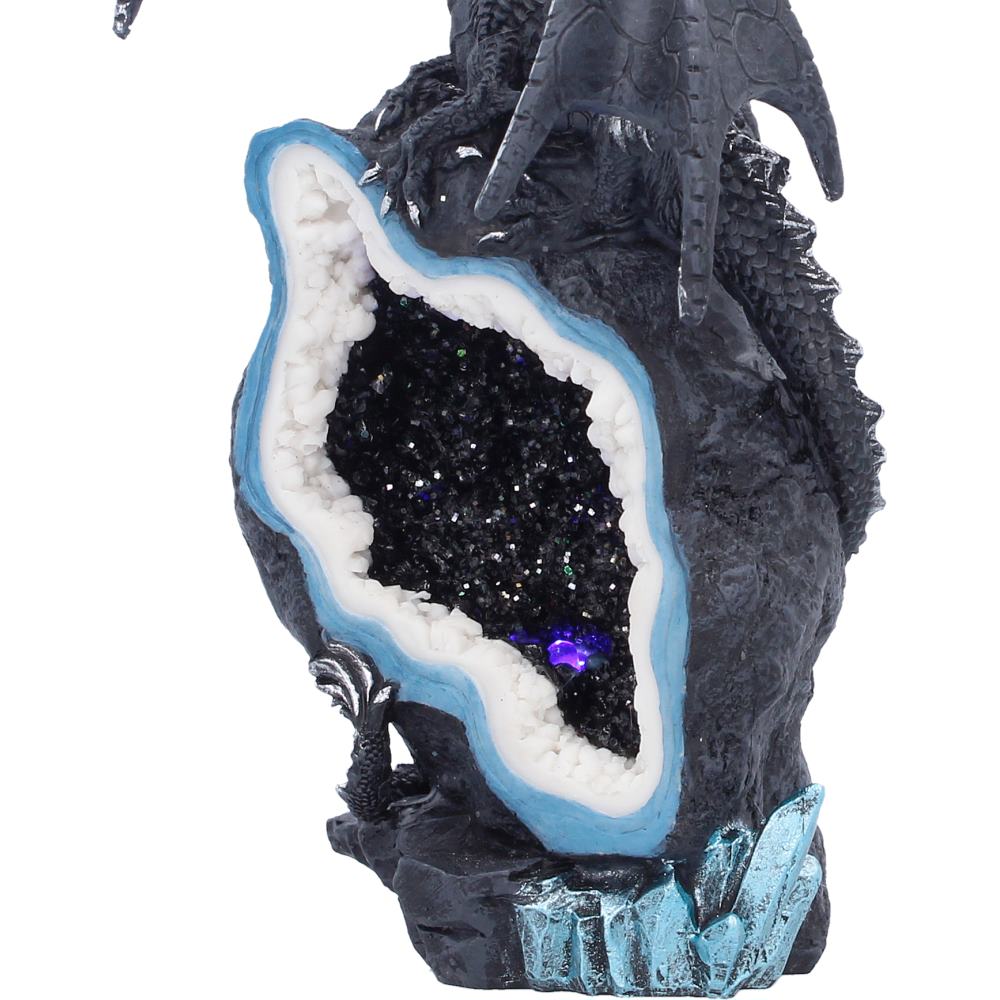 Midnight Custodian Light Up Dragon Figurine Geode 20.5cm 6