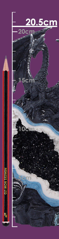 Midnight Custodian Light Up Dragon Figurine Geode 20.5cm 8