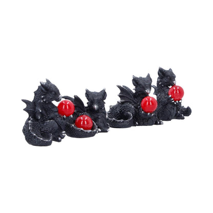 Midnight Treasures Set of 4 Dragon Figurines 5.5cm 3