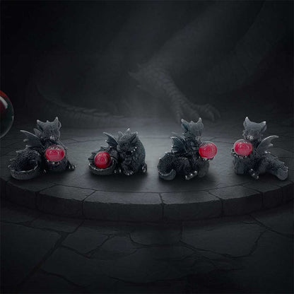 Midnight Treasures Set of 4 Dragon Figurines 5.5cm 6