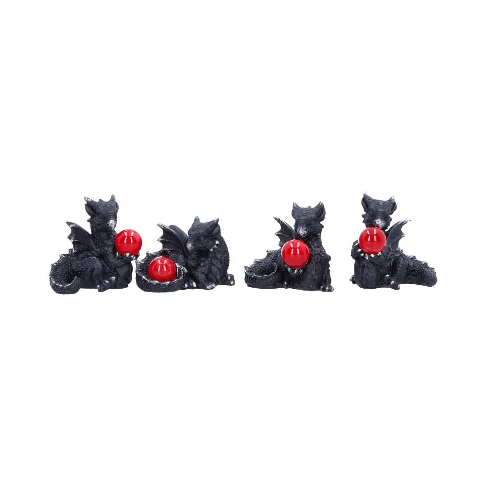 Midnight Treasures Set of 4 Dragon Figurines 5.5cm 8