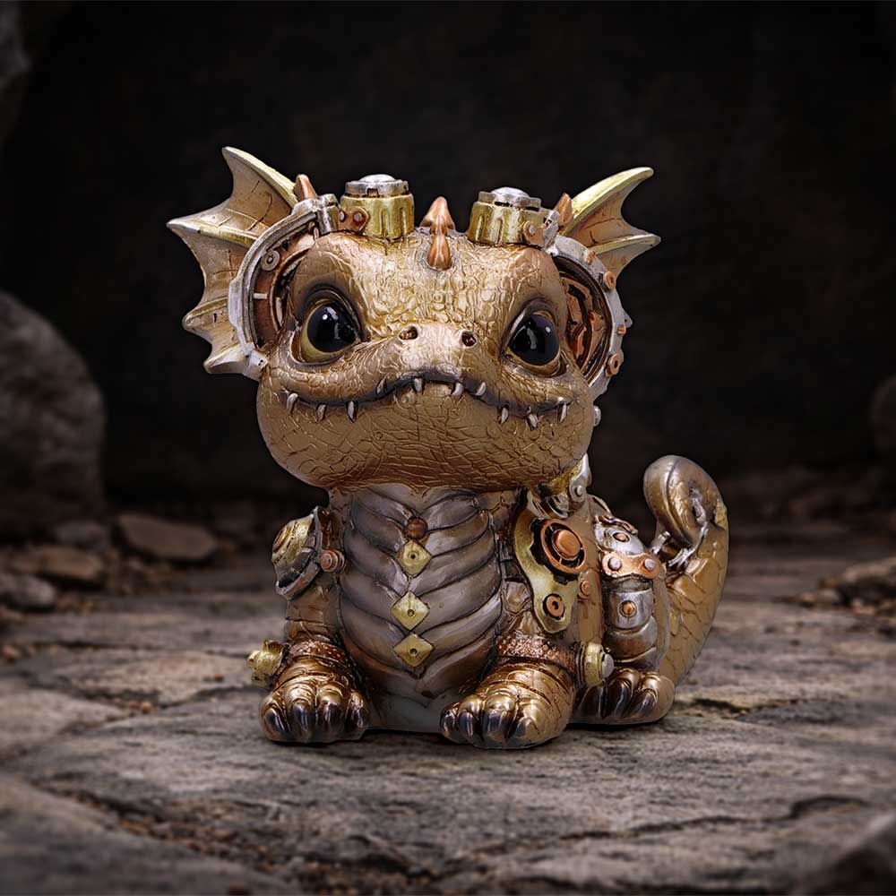 Gearling Gold Steampunk Dragon 15cm 7