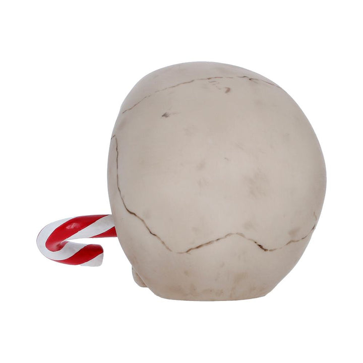 Frostbite Candy Cane LED Skull Figurine 12cm