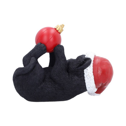 Cat in Santa Hat Playing with Bauble 13.5cm 4