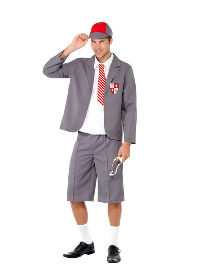 Schoolboy Costume Adult Grey School Uniform 4