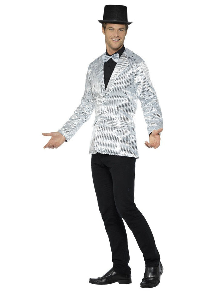 Sequin Jacket Mens Silver Coat