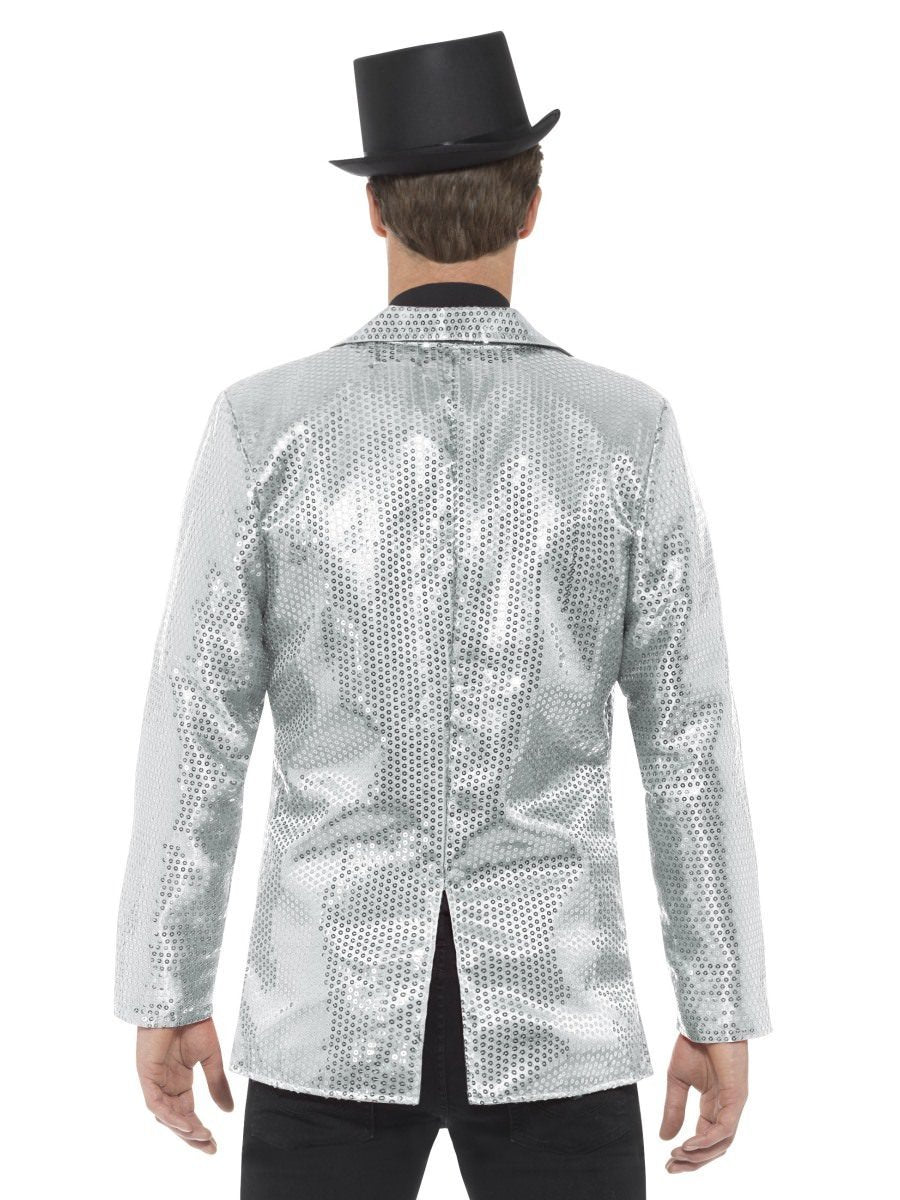Sequin Jacket Mens Silver Coat 3