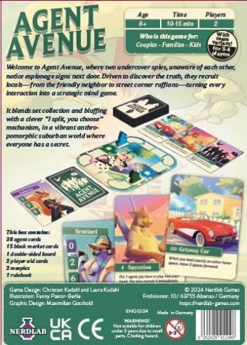 Agent Avenue Board Game by Nerdlab