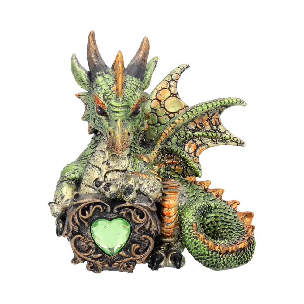 Malachite Metallic Dragon Figurine 13cm 1