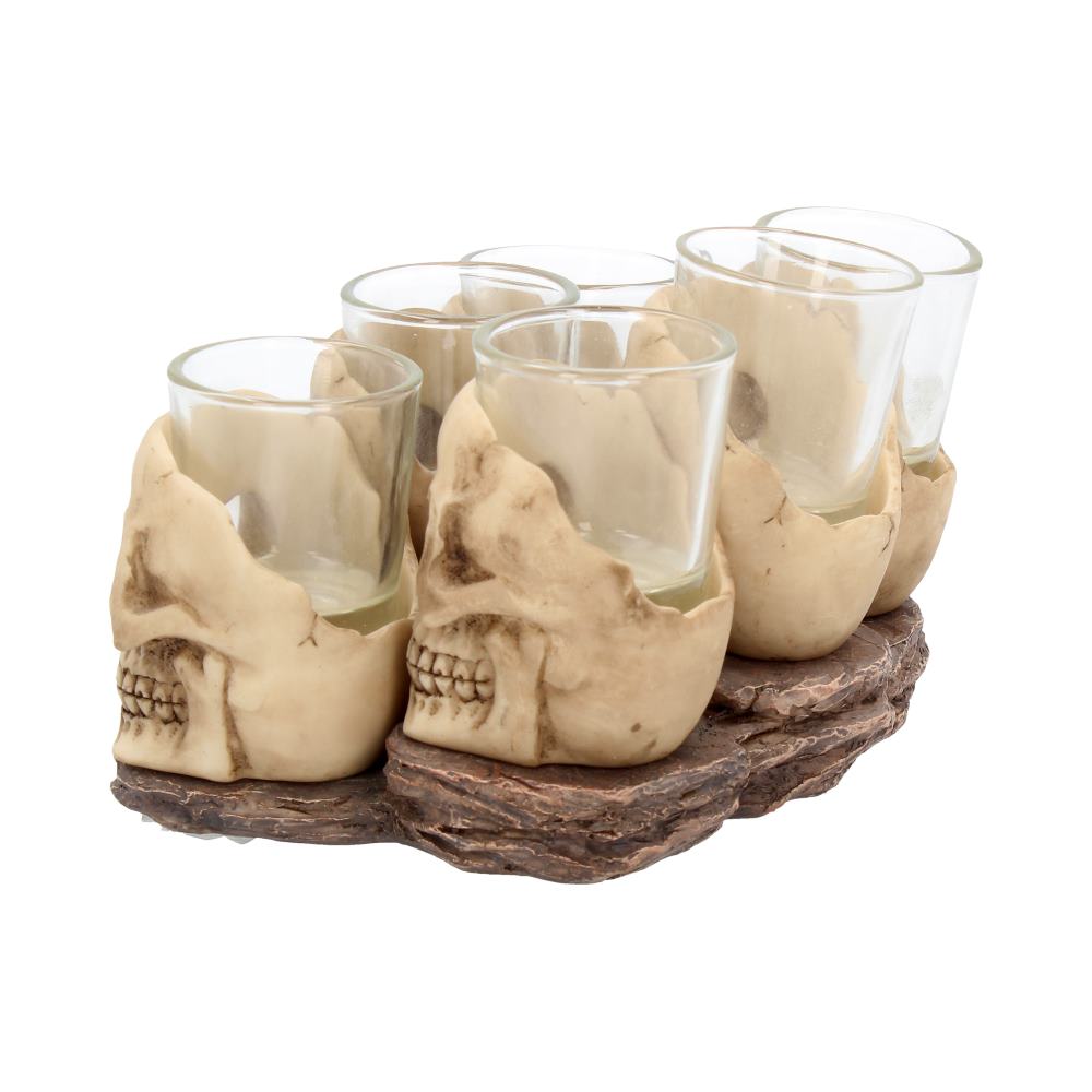 Six Shooter 10cm Skulls Shot Glass Set of 6 3