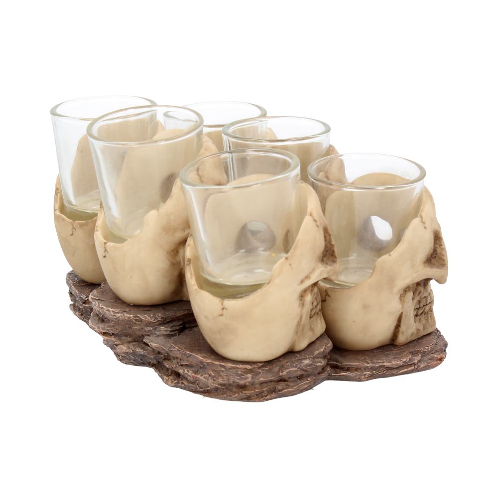 Six Shooter 10cm Skulls Shot Glass Set of 6 5