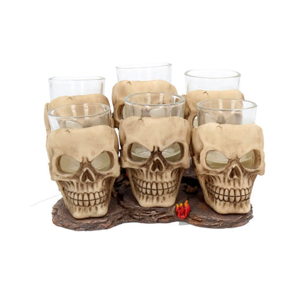 Six Shooter 10cm Skulls Shot Glass Set of 6 1