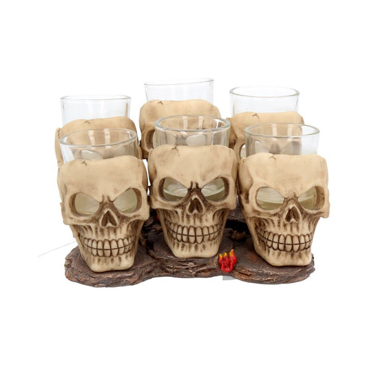 Six Shooter 10cm Skulls Shot Glass Set of 6 1
