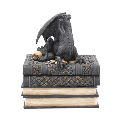 Secrets of the Dragon Box Gothic Skull Books Trinket 19cm 2