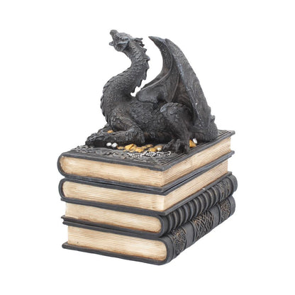 Secrets of the Dragon Box Gothic Skull Books Trinket 19cm 4