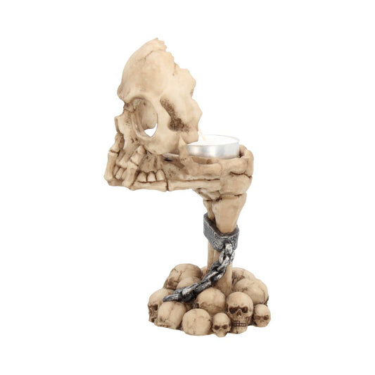Deliberation Skull Tealight Holder 15.5cm 2