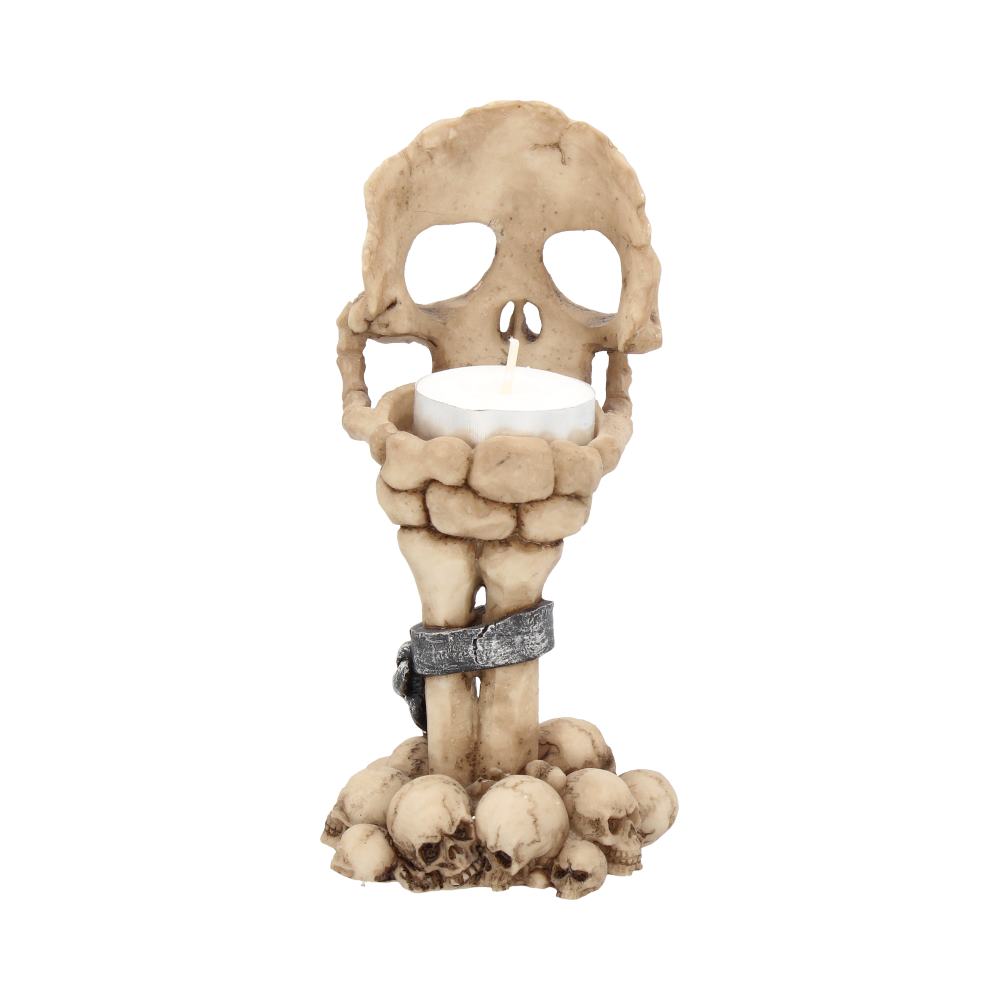 Deliberation Skull Tealight Holder 15.5cm 4