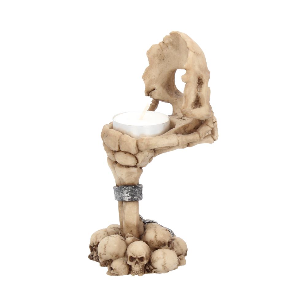 Deliberation Skull Tealight Holder 15.5cm 5