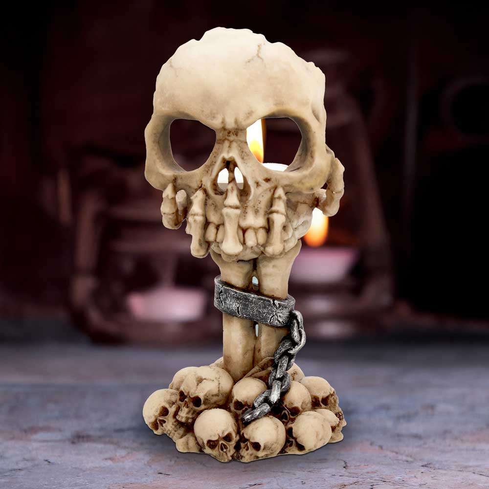 Deliberation Skull Tealight Holder 15.5cm 7