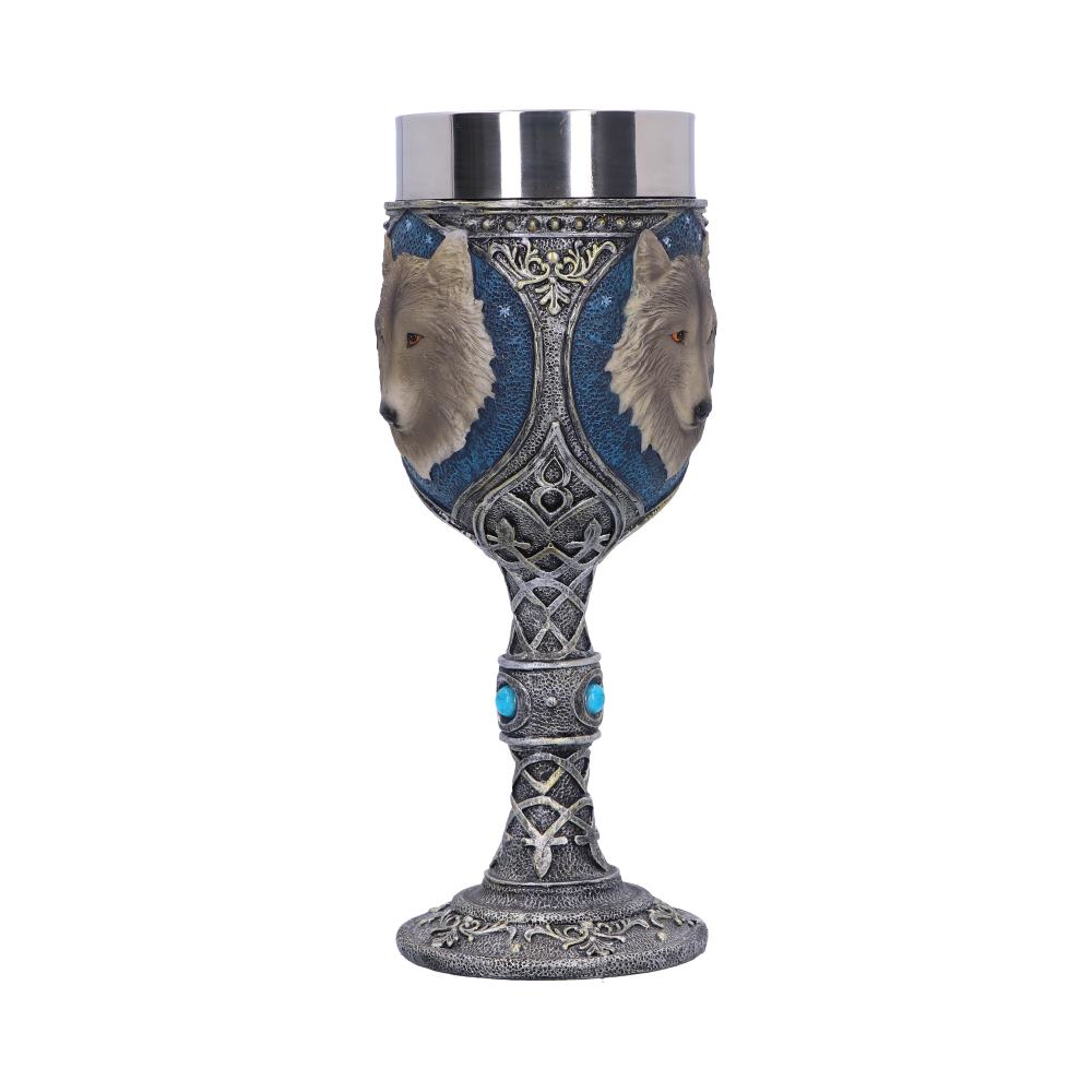 Lone Wolf Grey Animal Goblet 19.5cm Drinking Cup 2