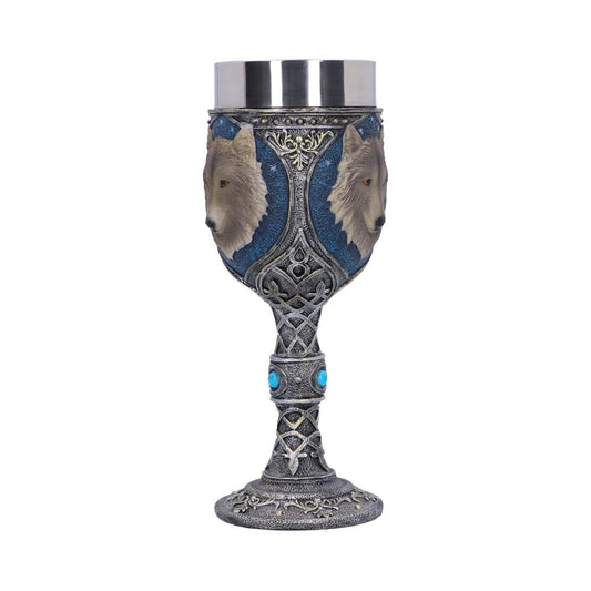 Lone Wolf Grey Animal Goblet 19.5cm Drinking Cup 2