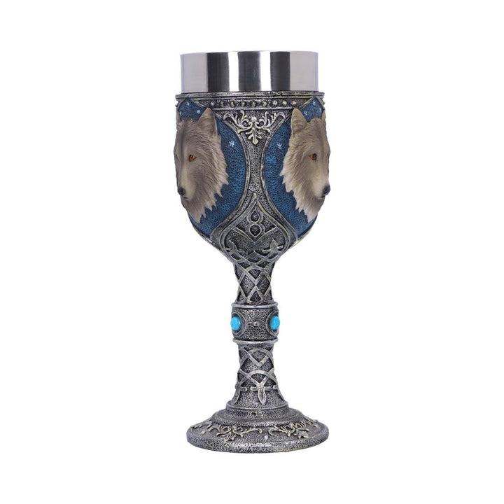 Lone Wolf Grey Animal Goblet 19.5cm Drinking Cup 4