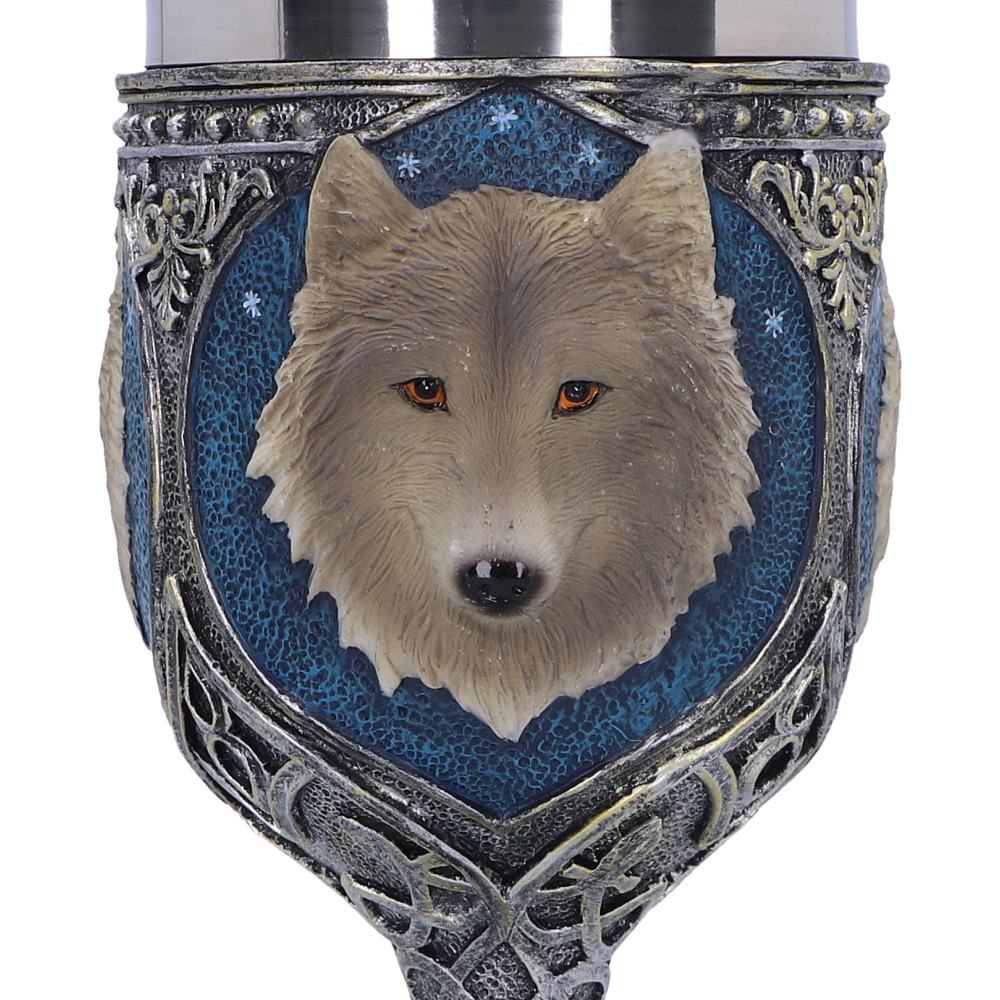 Lone Wolf Grey Animal Goblet 19.5cm Drinking Cup 5