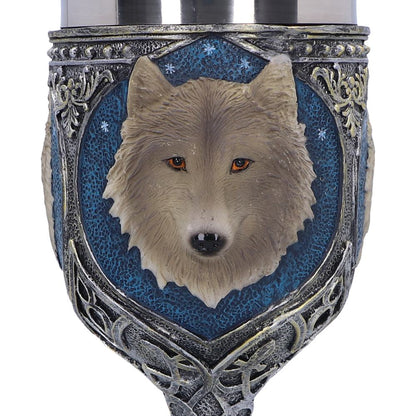 Lone Wolf Grey Animal Goblet 19.5cm Drinking Cup 5