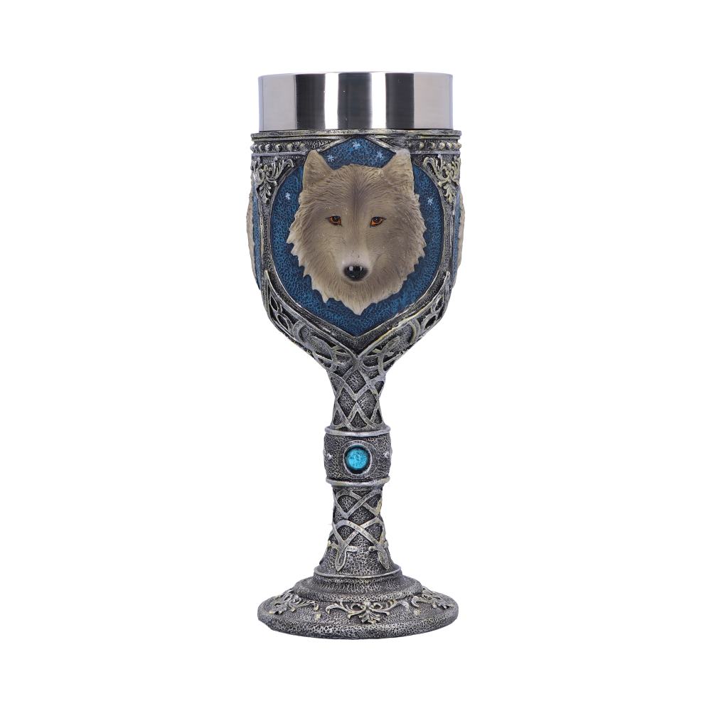Lone Wolf Grey Animal Goblet 19.5cm Drinking Cup 1
