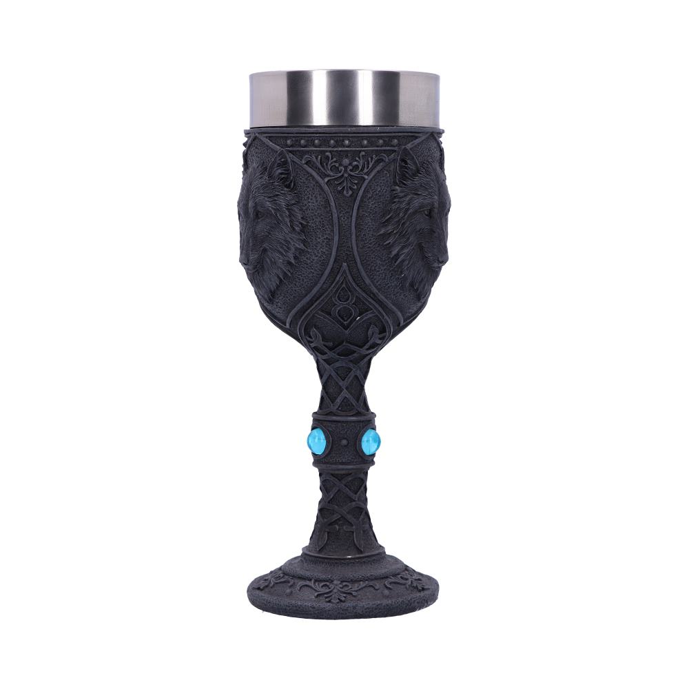 Night Wolf Black Gothic Animal Goblet 19.5cm 2