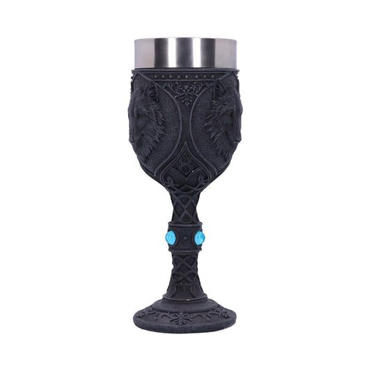 Night Wolf Black Gothic Animal Goblet 19.5cm 2