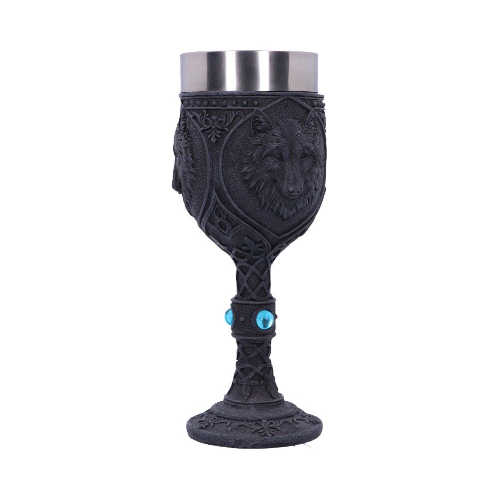 Night Wolf Black Gothic Animal Goblet 19.5cm 3