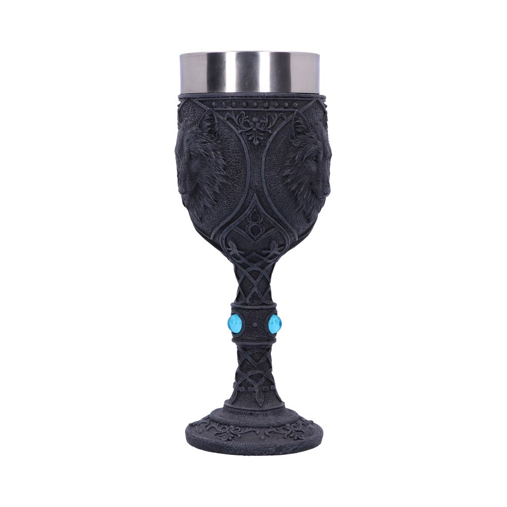 Night Wolf Black Gothic Animal Goblet 19.5cm 4