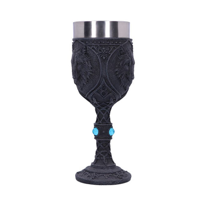 Night Wolf Black Gothic Animal Goblet 19.5cm 4