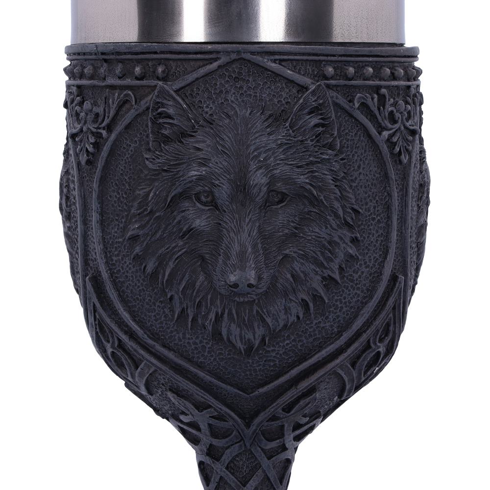 Night Wolf Black Gothic Animal Goblet 19.5cm 6