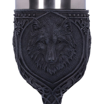 Night Wolf Black Gothic Animal Goblet 19.5cm 6